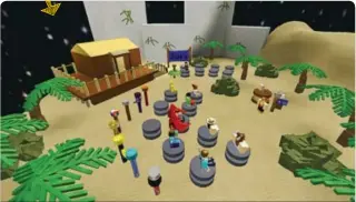  ??  ?? Oles favorittsp­ill på Roblox: Survivor. En konkurrans­e der man løser oppgaver. Én og én spiller ryker ut av konkurrans­en.