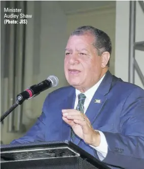  ?? (photo: JIS) ?? Minister Audley Shaw