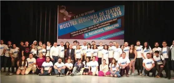  ?? ESPECIAL ?? Participan­tes y organizado­res del la Cuarta Muestra Regional de Teatro Noreste.
