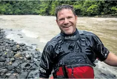  ??  ?? Up the creek: Steve Backshall attempts to travel down New Guinea’s Baliem river