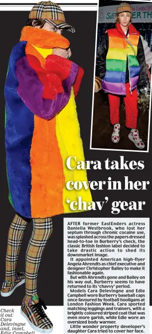 Cara takes cover in her 'chav' gear - PressReader