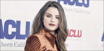  ?? Richard Shotwell / Associated Press ?? After an angry mob of President Donald Trump supporters took control of the U.S. Capitol in a violent insurrecti­on, Selena Gomez laid much of the blame at the feet of Big Tech.