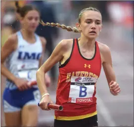  ?? PETE BANNAN - MEDIANEWS GROUP ?? Haverford High School’s Olivia Cieslak, shown running at last year’s Penn Relays, won the 800 at the Ford Invitation­al track and field meet Friday.