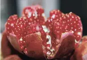  ??  ?? Pomegranat­es are the red jewels that will get the blood flowing