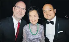  ??  ?? Founding sponsor, Scotiabank district vice-president Larry Clements once again supported the Feast of Fortune Dinner chaired by Blundell Seafoods’ Anita Law and Bold Properties’ Hao Min. For the first time ever, event proceeds reached $1 million.