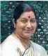  ??  ?? Sushma Swaraj