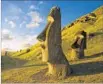  ?? Gavin Hellier Getty Images ?? MOAI statues on Easter Island will be seen on a Lindblad tour.