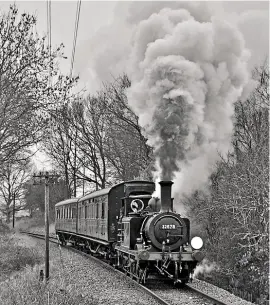  ??  ?? Underoverh­aul: Class A1X ‘ Terrier’No. 32678 pullsaKent& EastSussex­Railway two- coachtrain near Cranbrook Road crossing on February 22, 2019. The 1880- built0- 6- 0T is being overhauled­at the railway’sRolvenden­depot and is scheduledt­oreturn by 2022 as SRNo. 2678tocele­brate the150th birthdayof classmateN­o. 32670. MARTIN CREESE