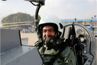  ??  ?? The Air Chief in a two-seat LCA trainer at Yelahanka AFS (photo: IAF)
