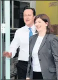 ??  ?? ■ Nicky Morgan and David Cameron on the campaign trail at Loughborou­gh Town Hall in 2010