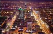  ?? AP ?? A view of Riyadh from the 99-storey Mamlaka tower. Saudi Arabia’s GDP, adjusted for inflation, grew 1.2 per cent from a year earlier in the first three months of 2018. —