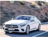  ??  ?? Der Mercedes CLS 350d stimmt seine Passagiere auf die Zukunft des autonomen Fahrens ein.