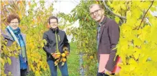  ?? FOTO: PRIVAT ?? Landtagska­ndidat Robert Wiest (rechts) mit Maria Heubuch und Felix Miller.