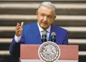  ?? FERNANDO LLANO AP FILE ?? Mexican President Andrés Manuel López Obrador said Wednesday that he would ask experts whether all use of fentanyl by doctors could be ended.