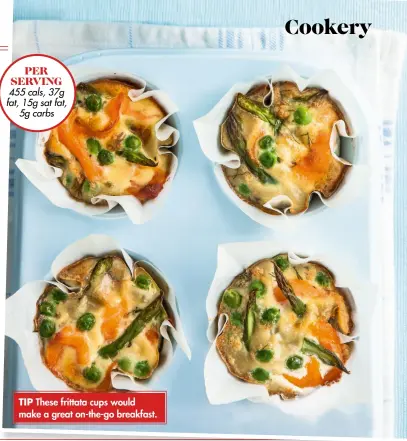  ?? ?? These frittata cups would make a great on-the-go breakfast.