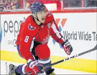  ?? AP PHOTO ?? Washington Capitals’ Alex Ovechkin celebrates his goal in the second period of Monday night’s NHL game against the Winnipeg Jets in Washington. It was Ovechkin’s 600th career goal.