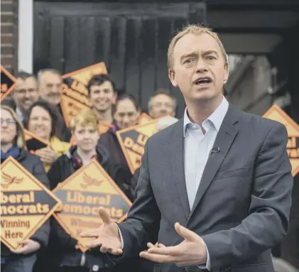  ??  ?? 0 Tim Farron apparently felt his faith obliged him to adopt views incompatib­le with his job, says Joyce Mcmillan