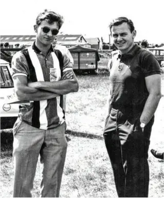  ??  ?? Donn Anderson and Bruce Mclaren at Levin in January 1964 (Photo - Jack Inwood)