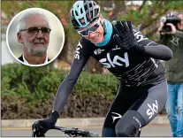  ??  ?? SPOTLIGHT: Froome had elevated levels of salbutamol in his system and (inset) Brian Cookson