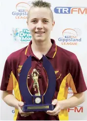  ??  ?? Drouin’s Caleb Hermansen took out the league leading goal kicker for his age group in 2019.