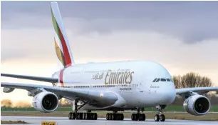  ?? — File photo ?? Emirates operates 104 double-decker aircraft and flies to 49 cities across six continents.