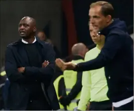  ?? (Photo Sébastien Botella) ?? Patrick Vieira - Thomas Tuchel : c’est l’Allemand qui a gagné le duel tactique.