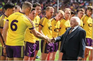  ??  ?? PRESIDENT HIGGINS AT THE LEINSTER HURLING FINAL IN 2017.