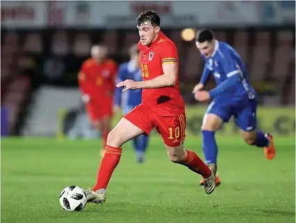  ?? Picture: Alex Livesey/Getty ?? Sion Spence in action for Wales Under-21s