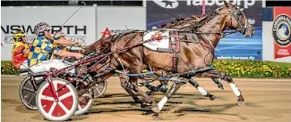  ?? PHOTO: ASHLEA BRENNAN ?? Anthony Butt drives My Field Marshal to an upset victory in the Miracle Mile.