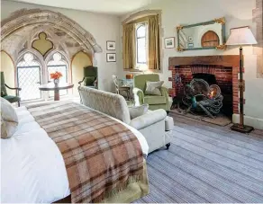  ?? ?? The property’s 19 bedrooms are spread between the manor house, the tower house and a former dairy.