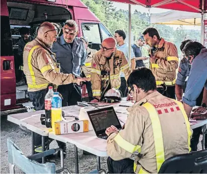  ?? Jarce oarrnC a mil ?? Reunión de responsabl­es operativos de Bombers en el Solsonès, ayer