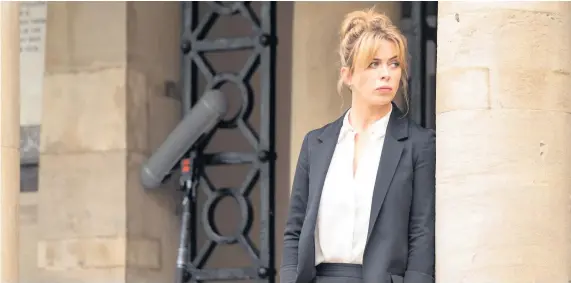  ?? Pictue: Mike Walters ?? Eve Miles on set of the first series of Keeping Faith outside’s Carmarthen’s Guildhall.