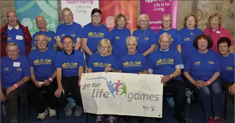  ??  ?? The team from Wicklow which competed in the Go For Life Games.