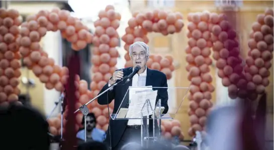  ?? Ansa ?? Santi Apostoli Il comizio di Giuliano Pisapia a Roma per il lancio di “Insieme” con Bersani e Mdp