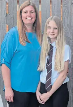  ?? Picture: ?? Lily Hogg, left, in the alternativ­e dress, and, above, at home in Prestonpan­s with mum Johan
Stewart Attwood