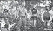  ?? Frank Masi Sony Pictures ?? “JUMANJI: Welcome to the Jungle” features Kevin Hart, left, Dwayne Johnson, Karen Gillan, Jack Black.