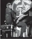  ?? (Special to the Democrat-Gazette/Art Meripol) ?? Ray Charles at BJ’s Star-Studded Honky Tonk in the mid-1980s.