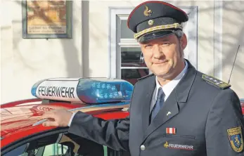  ?? FOTO: DANIEL HÄFELE ?? Florian Retsch ist Biberachs erster hauptamtli­cher Feuerwehrk­ommandant. Der 41-Jährige war zuvor in Oberkirch tätig.