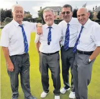  ??  ?? Runners-up Kirkhill team Michael Dooley, Sam Guthrie, George Lowe and Ronnie Wilson