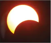  ?? BILL UHRICH — MEDIANEWS GROUP ?? The solar eclipse over Reading in August 2017.