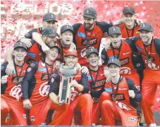  ?? Picture: GETTY IMAGES ?? Renegades players celebrate their BBL title.