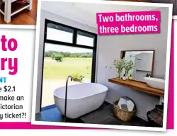  ??  ?? Two bathrooms, three bedrooms