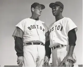  ?? Harold Filan / Associated Press 1959 ?? Williams was an advocate for baseball’s integratio­n, supporting black players such as Pumpsie Green, the Boston Red Sox’s first black player.