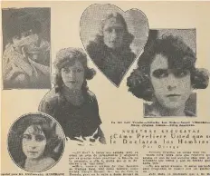  ??  ?? Plana del 5 de octubre de 1922 donde se publicó una encuesta entre mujeres de una escuela. El autor del texto fue el reportero de este diario Gregorio Ortega.