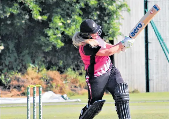  ??  ?? It was a dream debut for White Fern Jessica Watkin, who smashed 77 not out in the Twenty20 win over Ireland in Dublin yesterday.
PHOTO / SUPPLIED