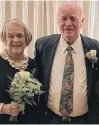  ?? ?? Rhonda and Randy Myers on their wedding day in 2017. Nine years after the death of her first husband, Rhonda met her second husband Randy. They will celebrate their fifth wedding anniversar­y this year.