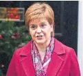  ??  ?? Nicola Sturgeon has urged people to express their feelings this Christmas.