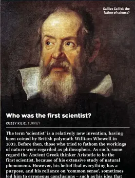  ??  ?? Galileo Galilei: the father of science?