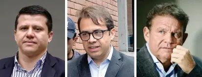  ?? FOTO ?? Bernardo Elías, Gabriel Dumar y Otto Bula fueron cambiados sin previo aviso de pabellón de La Picota. Solo el primero emprenderá acciones para darle reversa a la decisión.