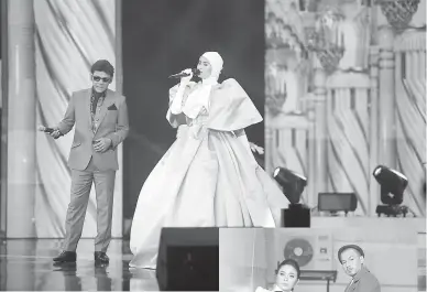  ??  ?? KE AJL35: Lagu ‘Belenggu Rindu’ nyanyian Wany Hasrita dan Dato’ Jamal Abdillah antara 12 lagu yang akan bertanding bagi merebut gelaran Juara Lagu dalam AJL35, malam esok.